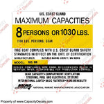 Bayliner 185 BR Capacity Decal 8 Person