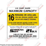Carolina Skiff Capacity Plate Decals (Multiple Variations)