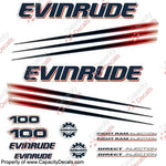 Evinrude 100hp Bombardier Decal Kit - 2002 - 2006