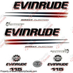 Evinrude 115hp Bombardier Decal Kit - 2002 - 2006