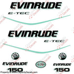 Evinrude 150hp E-Tec Decal Kit - Sea Foam Green