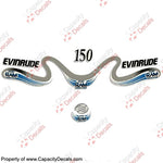Evinrude 150hp Ficht Ram Decals - 2000