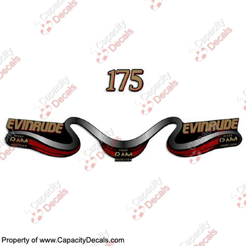 Evinrude 175 Decal Kit - Red