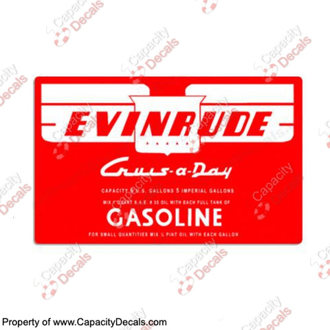 Evinrude 1953-1956 6 Gallon Fuel Tank Decal