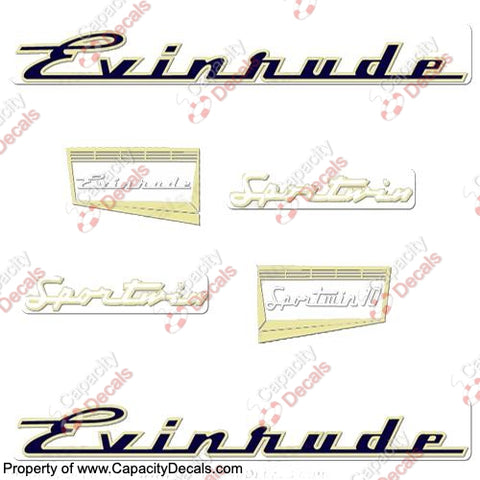 Evinrude 1957 10hp Decal Kit