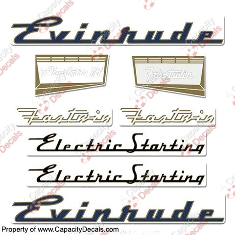 Evinrude 1957 18hp Electric Decal Kit