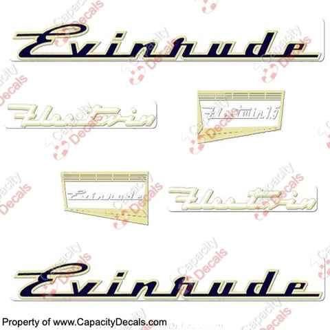 Evinrude 1957 7.5hp Decal Kit