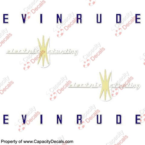 Evinrude 1958 18hp Electric Decal Kit