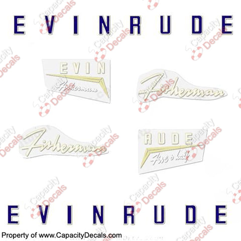 Evinrude 1958 5.5hp Decal Kit