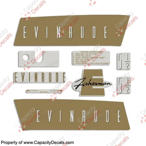 Evinrude 1959 5.5hp Decal Kit