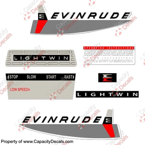 Evinrude 1963 3hp Decal Kit