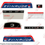 Evinrude 1966 3hp Lightwin Decal Kit