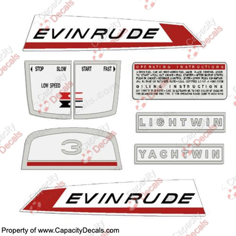 Evinrude 1967 3hp Decal Kit