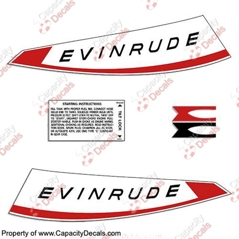 Evinrude 1967 9.5hp Decal Kit
