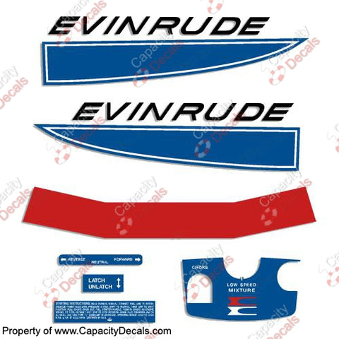 Evinrude 1968 6hp Decal Kit