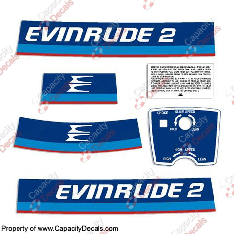 Evinrude 1975 2hp Decal Kit