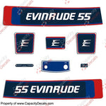 Evinrude 1976 55hp Decal Kit