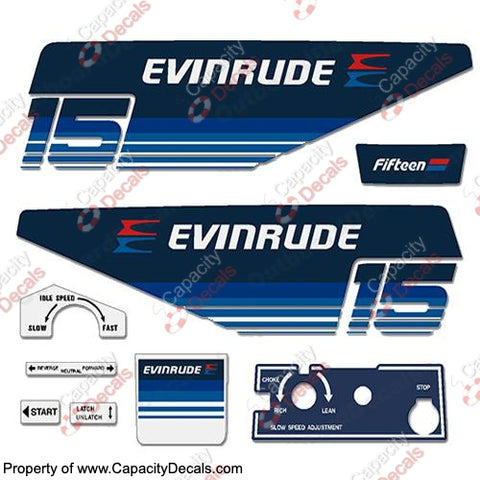 Evinrude 1979 15hp Decal Kit