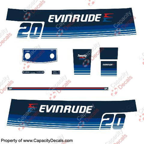 Evinrude 1979 20hp Decal Kit