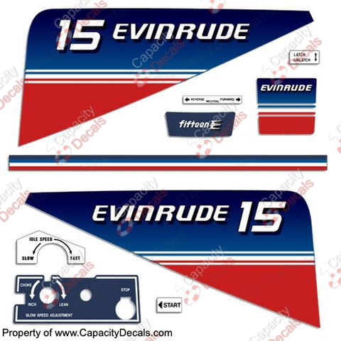 Evinrude 1980 15hp Decal Kit