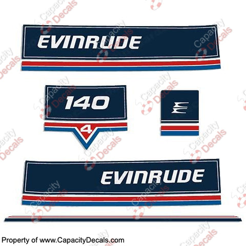 Evinrude 1983 140hp Decal Kit
