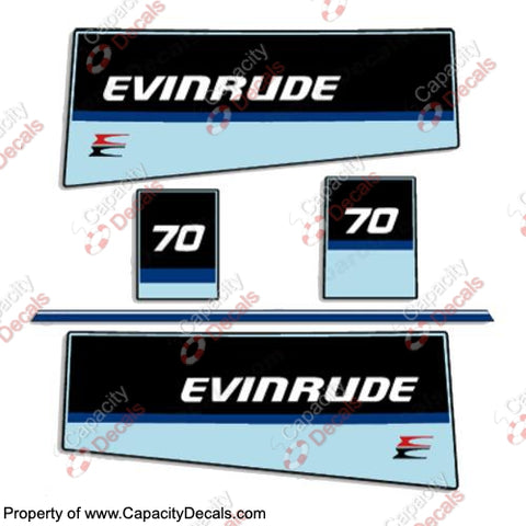 Evinrude 1984 70hp Decal Kit