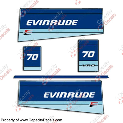 Evinrude 1984 75hp Decal Kit