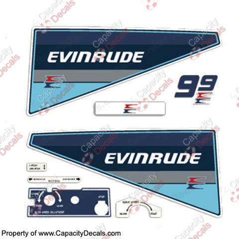 Evinrude 1985 9.9hp Decal Kit