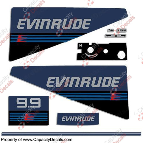 Evinrude 1987-1988 9.9hp Decal Kit