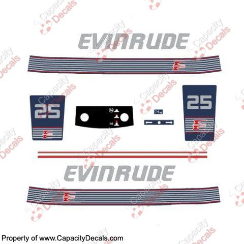 Evinrude 1990 - 1991 25hp Decal Kit