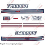 Evinrude 1990 225hp V6 Decal Kit
