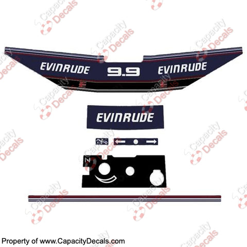 Evinrude 1992 - 1993 9.9hp Decal Kit