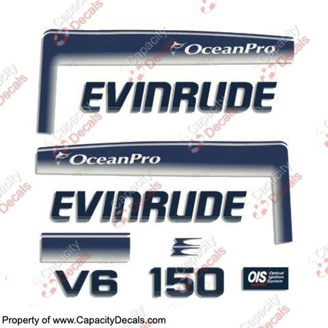 Evinrude 1993 - 1997 150hp OceanPro Decals