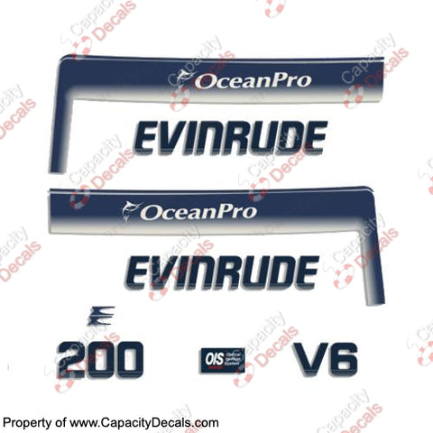 Evinrude 1993 - 1997 200hp OceanPro Decals