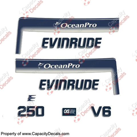 Evinrude 1993 - 1997 250hp OceanPro Decals