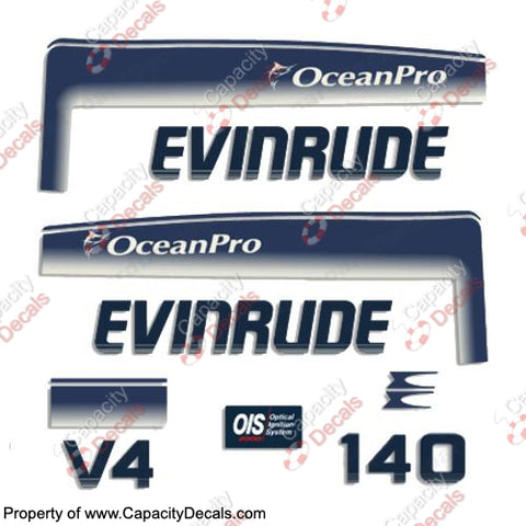Evinrude 1993 - 1998 140hp OceanPro Decals