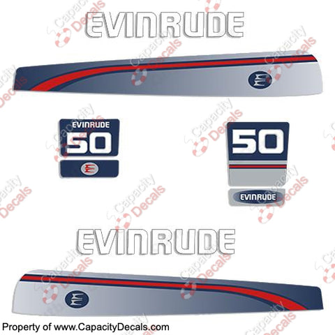 Evinrude 1995-1997 50hp Decal Kit