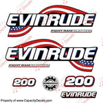 Evinrude 200hp Flag Series Decals
