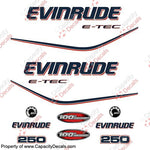 Evinrude 250hp E-Tec 100th Anniversary Decal Kit