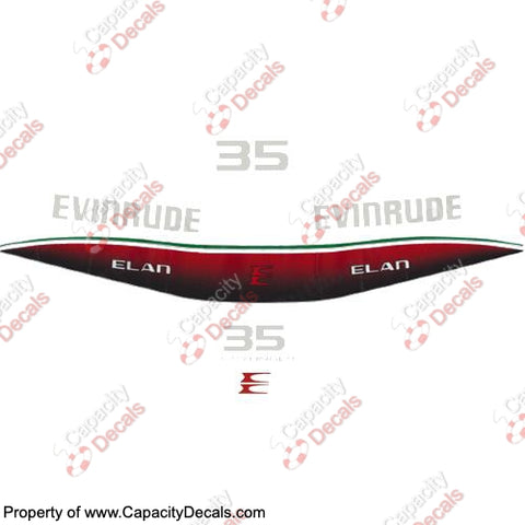 Evinrude 35hp ELAN Decal Kit - 1997
