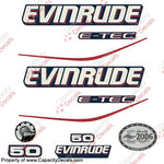 Evinrude 50hp E-Tec Decal Kit - Blue Cowl