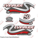 Evinrude 50hp FourStroke Decals (Silver) - 1999