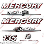 Mercury 135hp "Optimax" Decals 2007 - 2012