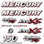 Mercury 150hp Optimax ProXS Decal Kit