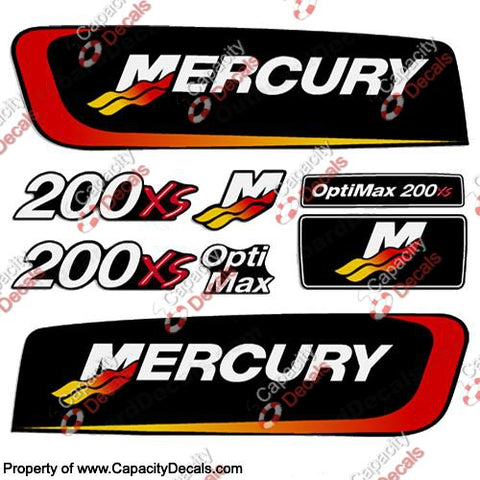 Mercury 200xs Optimax Alien Cowl Decal Kit