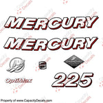 Mercury 225hp Optimax Decals - 2006