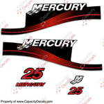 Mercury 25hp 2-Stroke Decal Kit - 1999-2004 (Red)