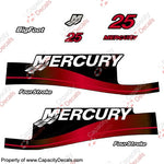 Mercury 25hp 4-Stroke Decals 1999 - 2004 (Red)