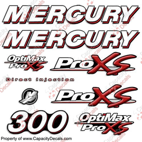 Mercury 300 Optimax ProXS Decal Kit
