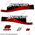 Mercury 50hp 2-Stroke Decal Kit 1999-2006 (Red)